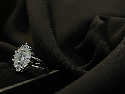 Women' Silver Diamond Ring