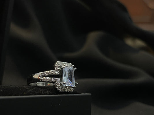 Women's Diamond Silver Ring