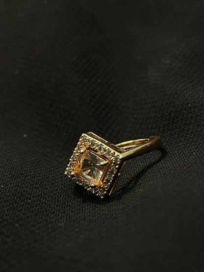 Women's Diamond Gold Plated Ring