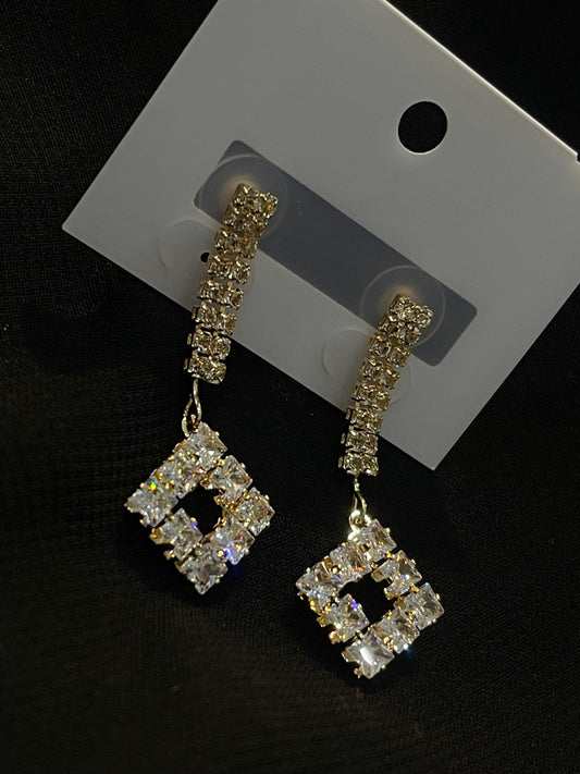 Women's Diamond Gold Earrings